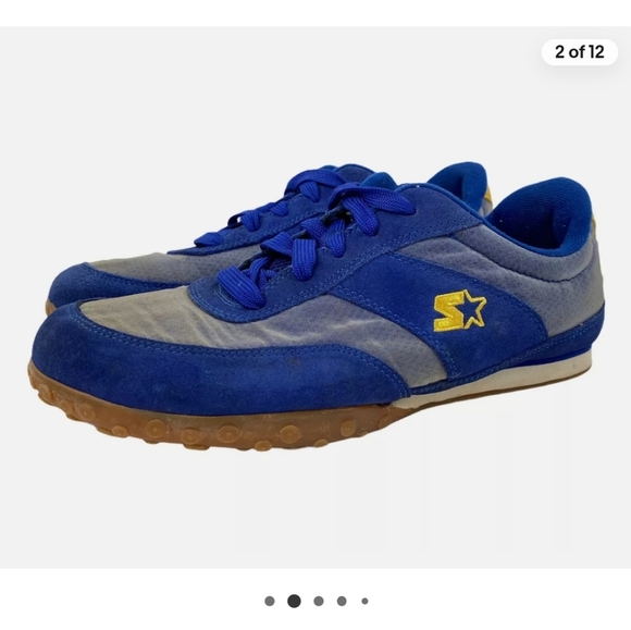 Starter Classic Men's Vintage Shoes Size 9.5 - Belgium 2517830 Blue Yellow - Picture 2 of 11